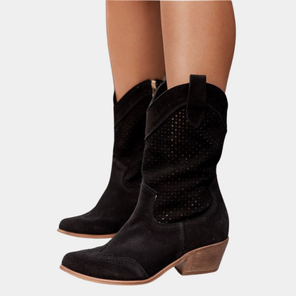 Cowboy Style Wide Fit Comfort Boots for Women by Sereniya