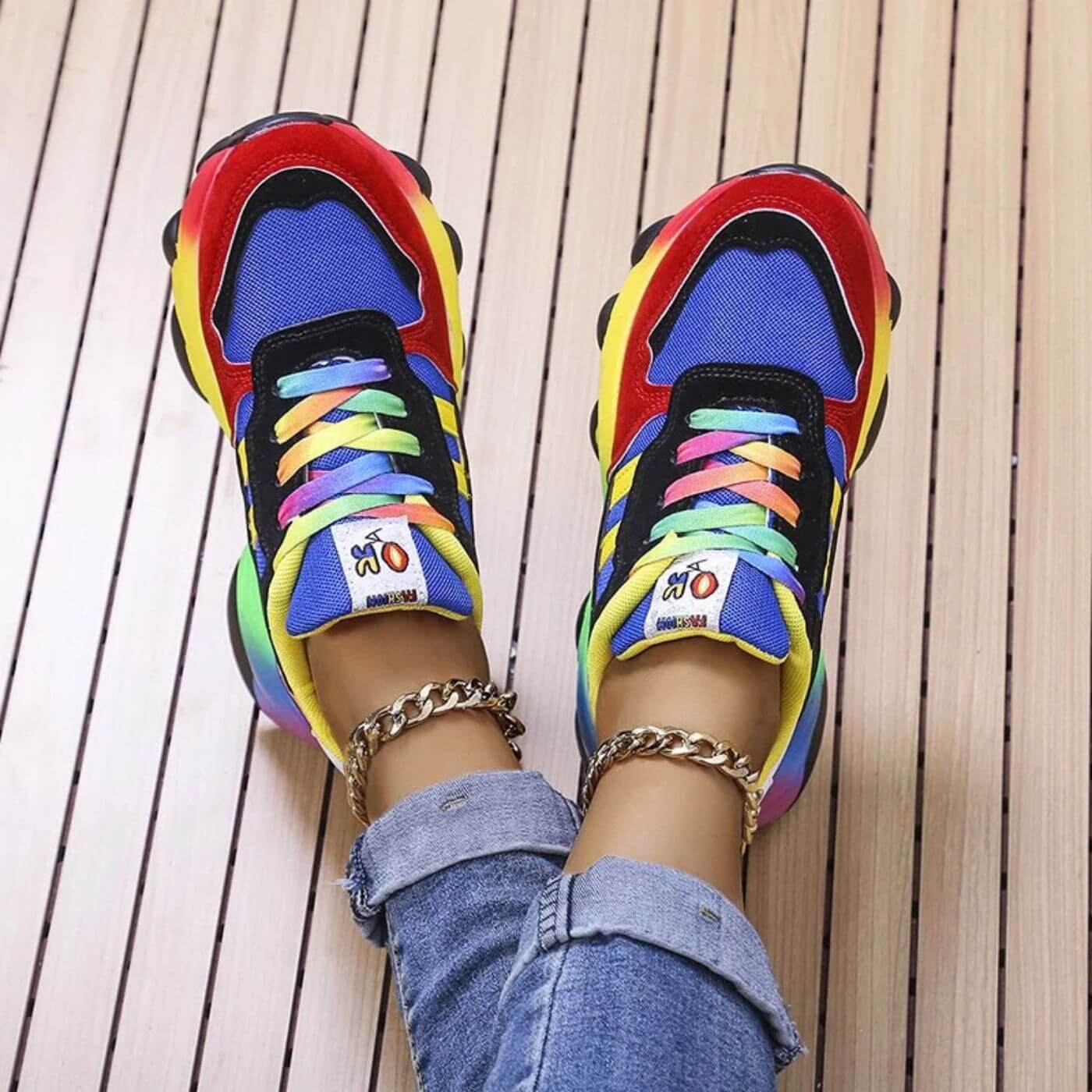 Vibrant Cushioned Comfort Sneakers for Women by Sereniya