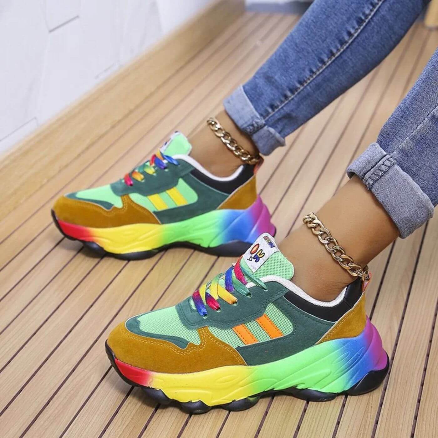Vibrant Cushioned Comfort Sneakers for Women by Sereniya