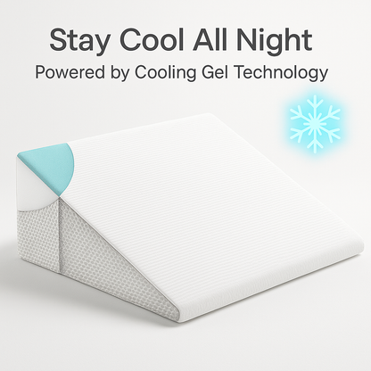 Sereniya Inclined Wedge Pillow for Back Support and Sleep Comfort