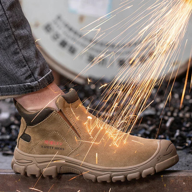 Mens Steel Toe Safety Work Shoes Non Slip Lightweight by Sereniya