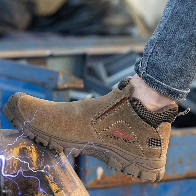 Mens Steel Toe Safety Work Shoes Non Slip Lightweight by Sereniya