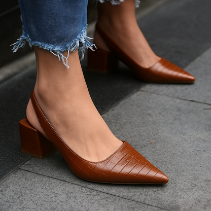 Womens Wide Fit Cushioned Comfort Heels by Sereniya