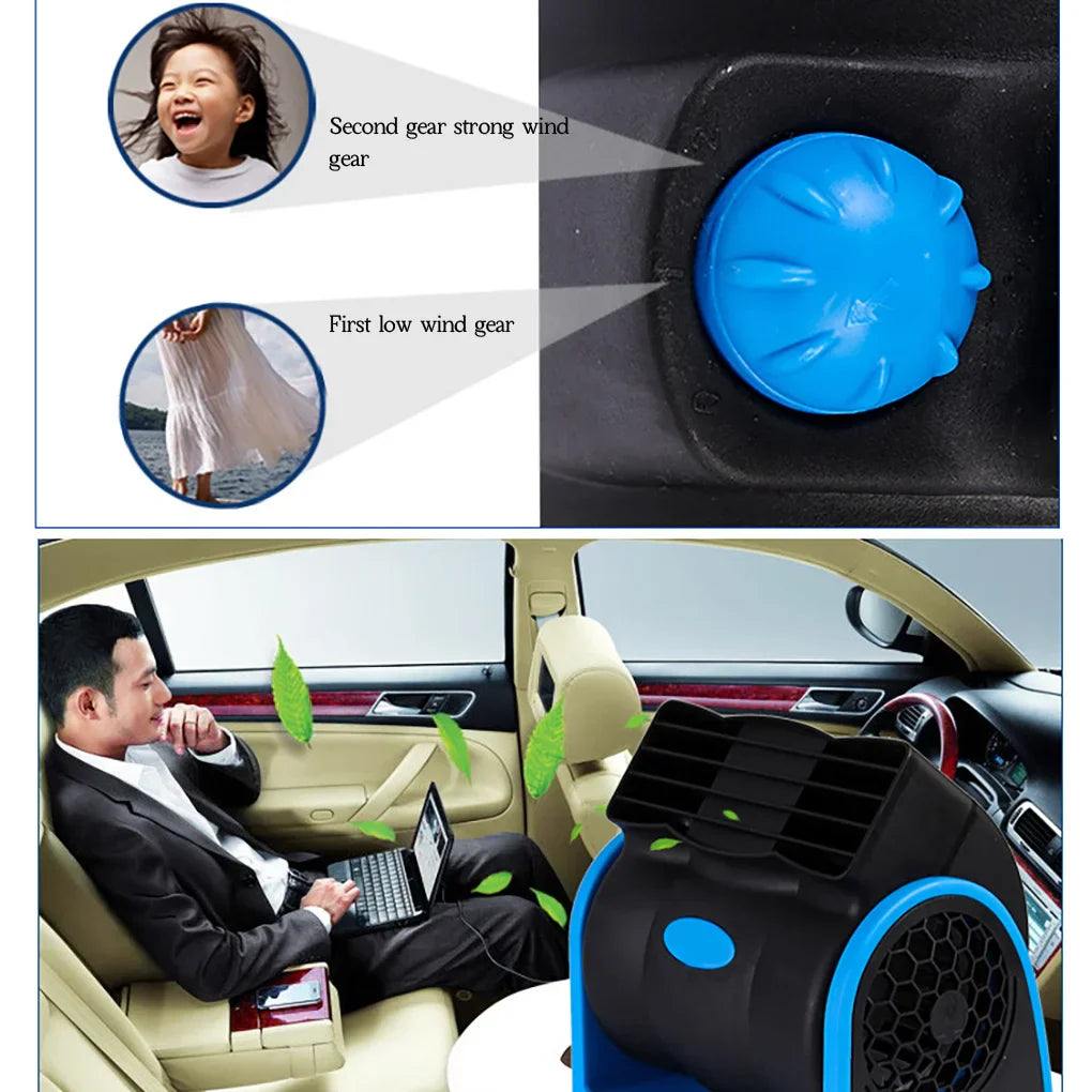 Portable Car Air Conditioner 12V 24V Bladeless Cooling Fan for Truck Van Vehicle Travel Air Cooler by Sereniya