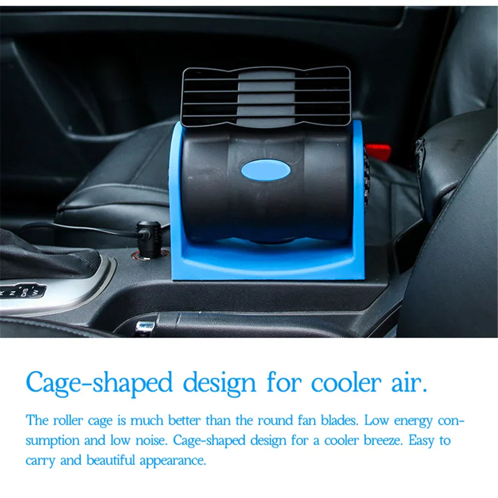 Portable Car Air Conditioner 12V 24V Bladeless Cooling Fan for Truck Van Vehicle Travel Air Cooler by Sereniya