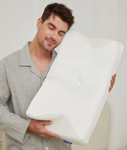 Sereniya Memory Foam Neck Pillow for Neck Support and Sleep Comfort