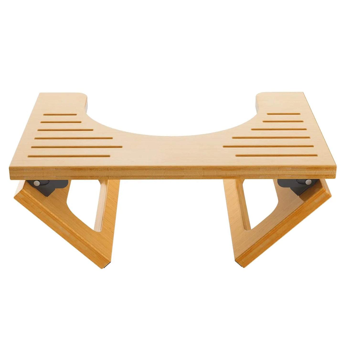 Sereniya Bamboo Foldable Toilet Stool with Non Slip Base