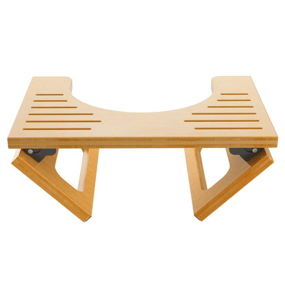 Sereniya Bamboo Foldable Toilet Stool with Non Slip Base