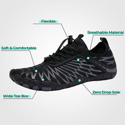 Non Slip Barefoot Shoes Wide Toe Box Zero Drop Everyday Walking by Sereniya
