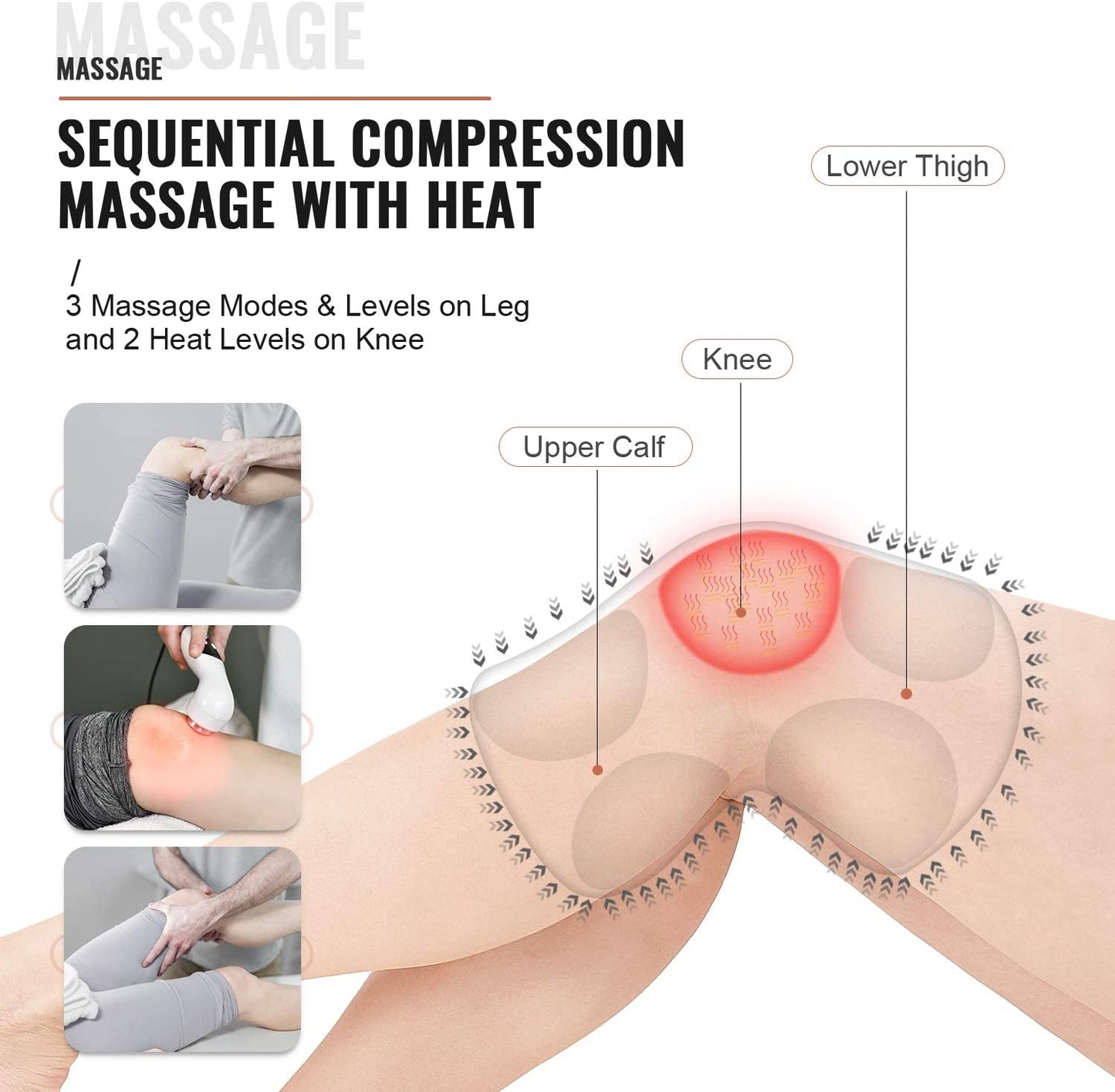 Heated Knee Massager — Compression Knee Wrap with Warmth for At-Home Wellness by Sereniya