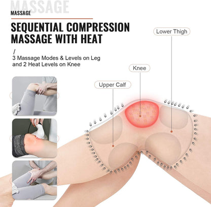 Heated Knee Massager — Compression Knee Wrap with Warmth for At-Home Wellness by Sereniya