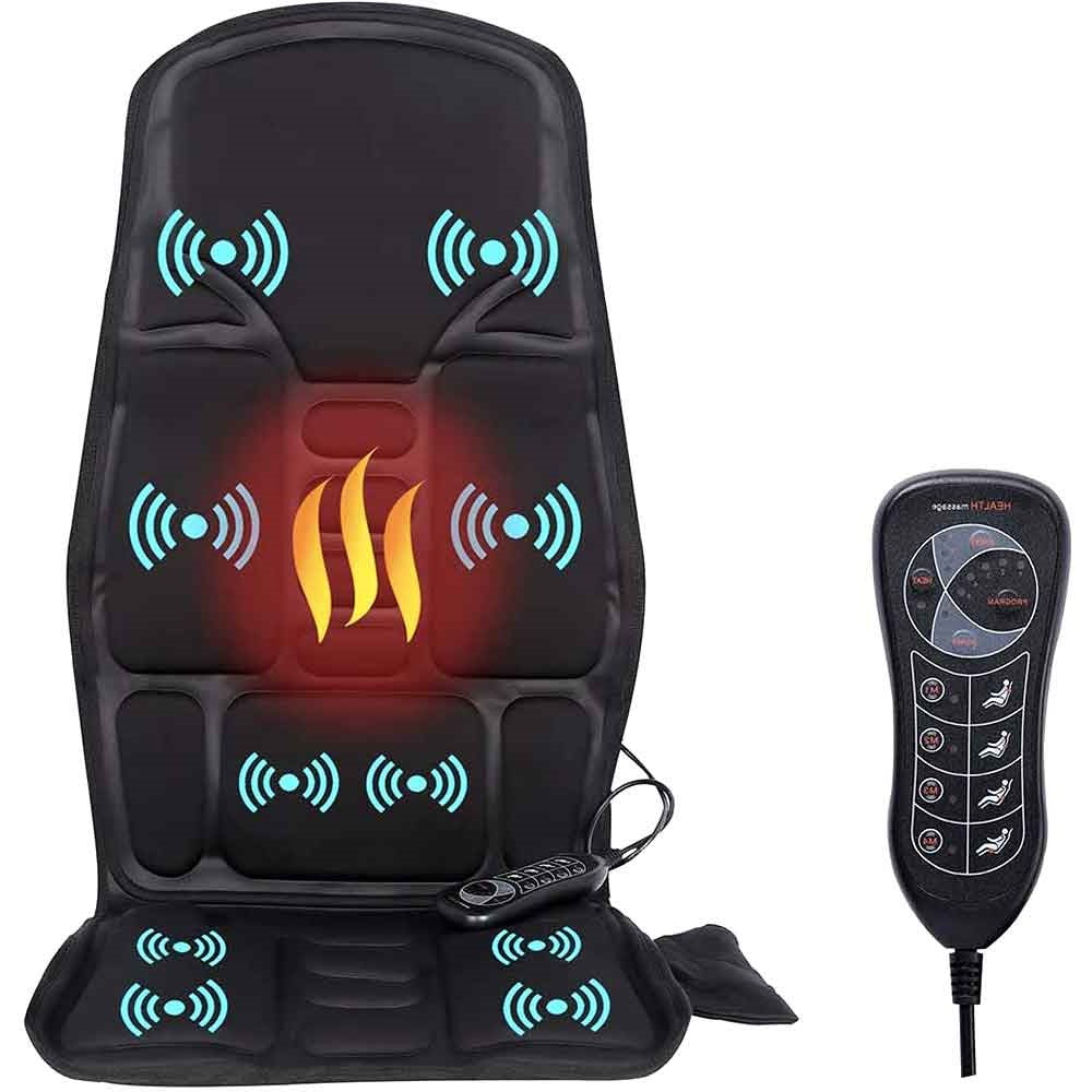 Sereniya Heated Shiatsu Massage Chair Pad for Neck and Back Support