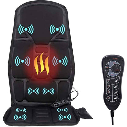 Sereniya Heated Shiatsu Massage Chair Pad for Neck and Back Support