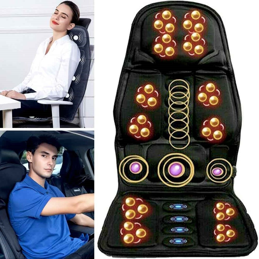 Sereniya Heated Shiatsu Massage Chair Pad for Neck and Back Support