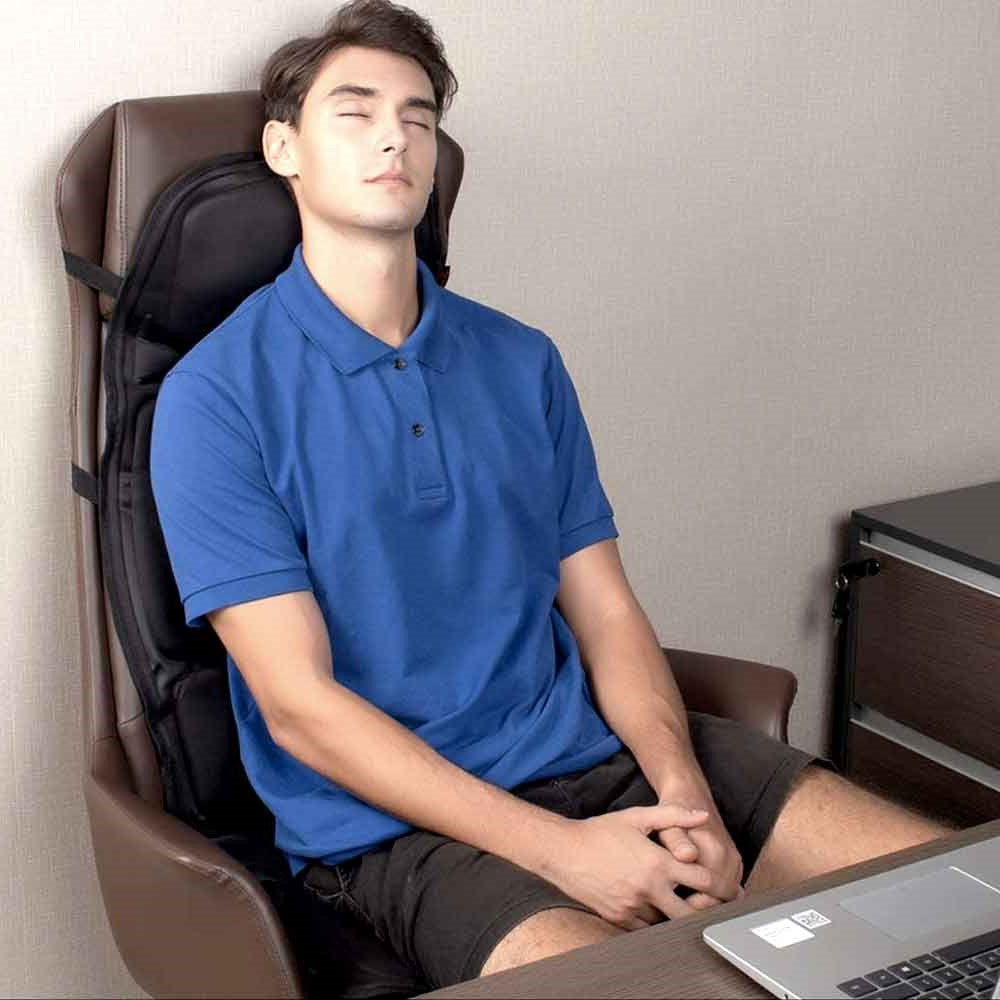 Sereniya Heated Shiatsu Massage Chair Pad for Neck and Back Support