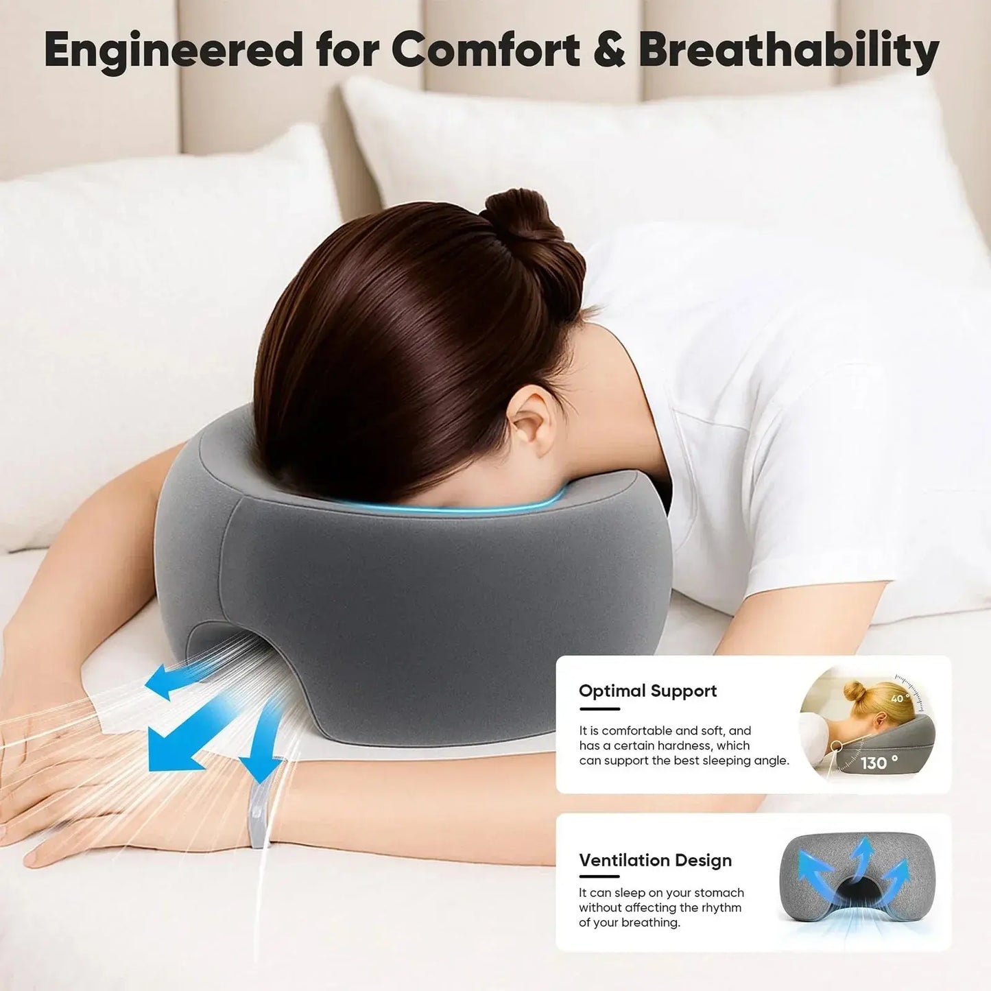 Sereniya Face Down Massage Table Pillow for Comfort and Support