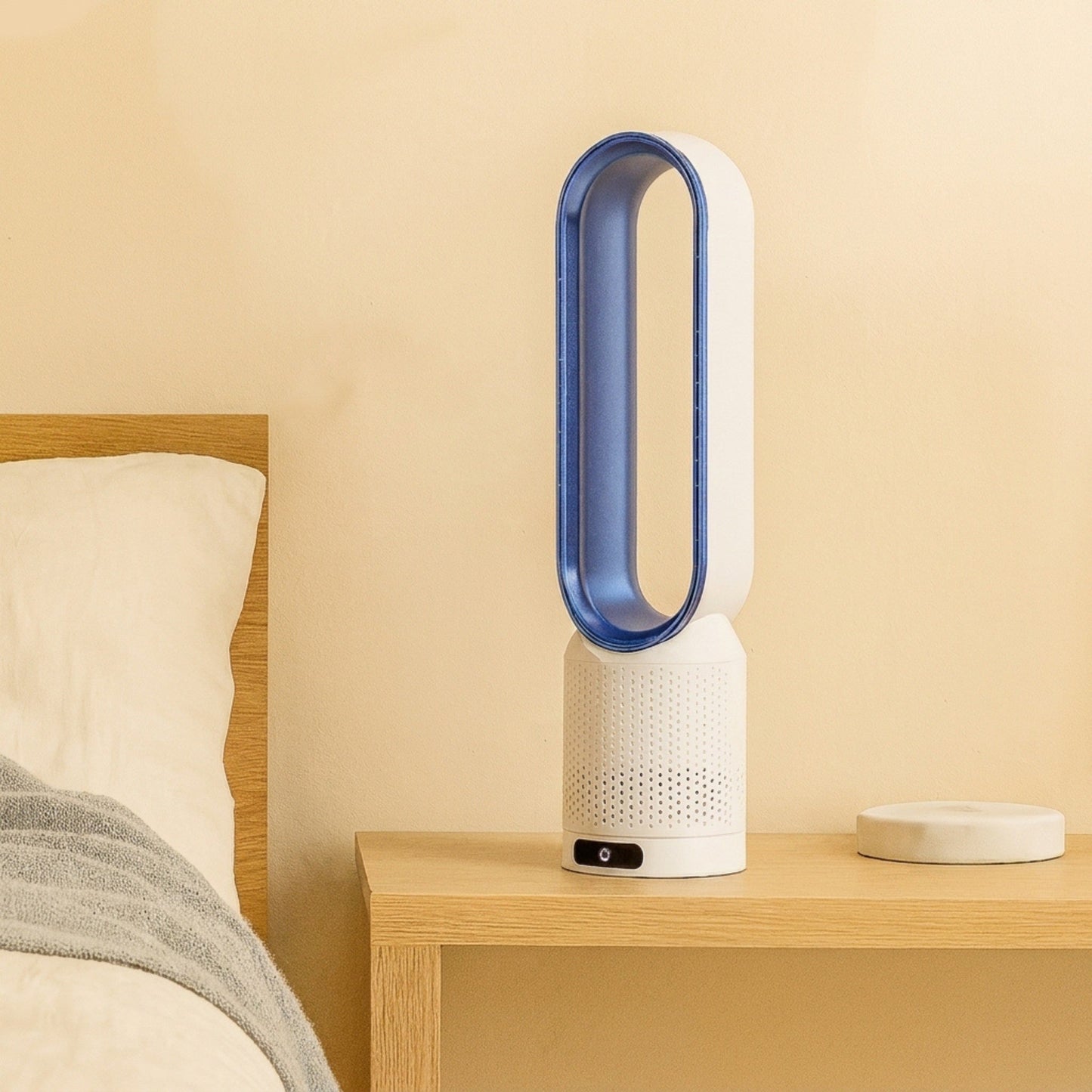 Portable Bladeless Air Cooler 3-in-1 Tower Fan with Purifier Adjustable Speeds for Bedroom Office Home Cooling by Sereniya