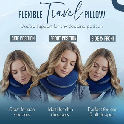 Sereniya Double Support Travel Pillow for Neck and Head Comfort