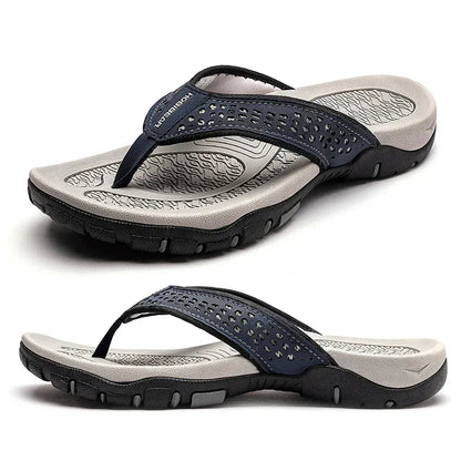 Mens Orthopedic Athletic Flip Flops Arch Support Beach Sandals by Sereniya