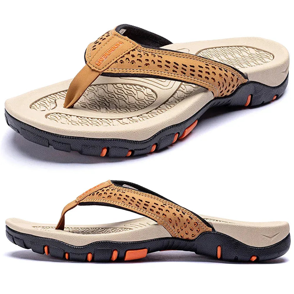 Mens Orthopedic Athletic Flip Flops Arch Support Beach Sandals by Sereniya