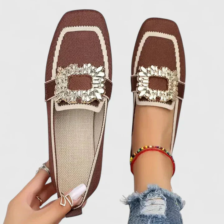 Womens Wide Fit Slip On Comfort Loafers by Sereniya