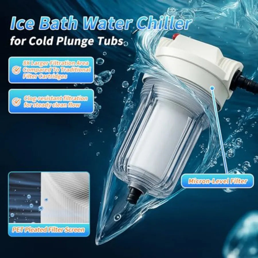 Cold Plunge Chiller — 1/3 HP Water Chiller for Ice Bath Tubs with Pump, External Filter & Remote Control by Sereniya