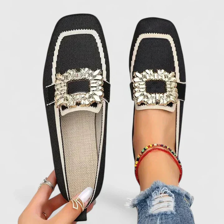 Womens Wide Fit Slip On Comfort Loafers by Sereniya