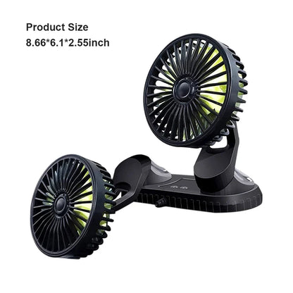 Portable Car Air Conditioner 12V 24V Bladeless Cooling Fan for Truck Van Vehicle Travel Air Cooler by Sereniya
