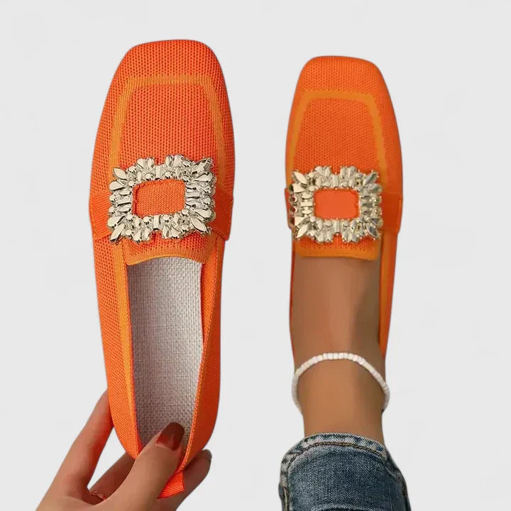 Womens Wide Fit Slip On Comfort Loafers by Sereniya