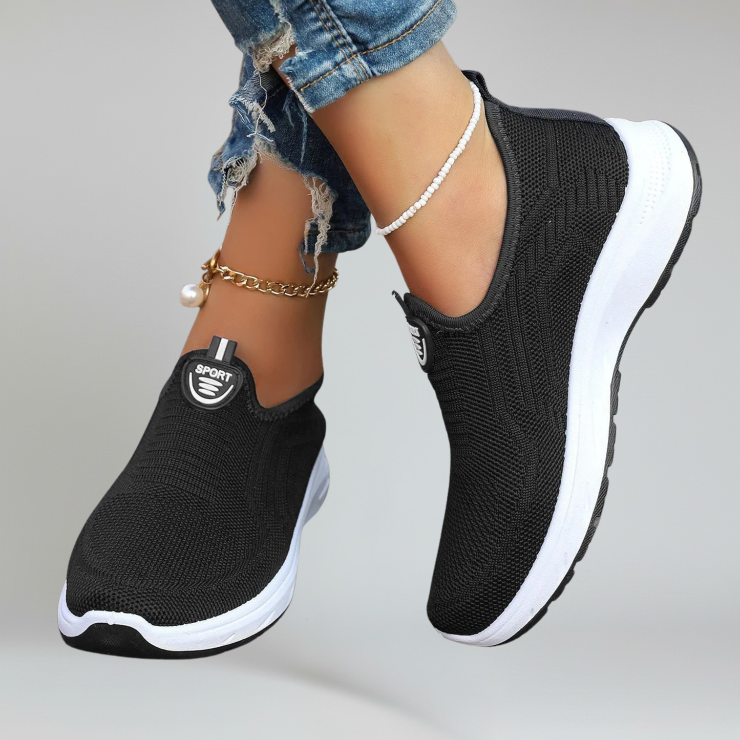 Womens Slip On Walking Sneakers Breathable Air Mesh by Sereniya