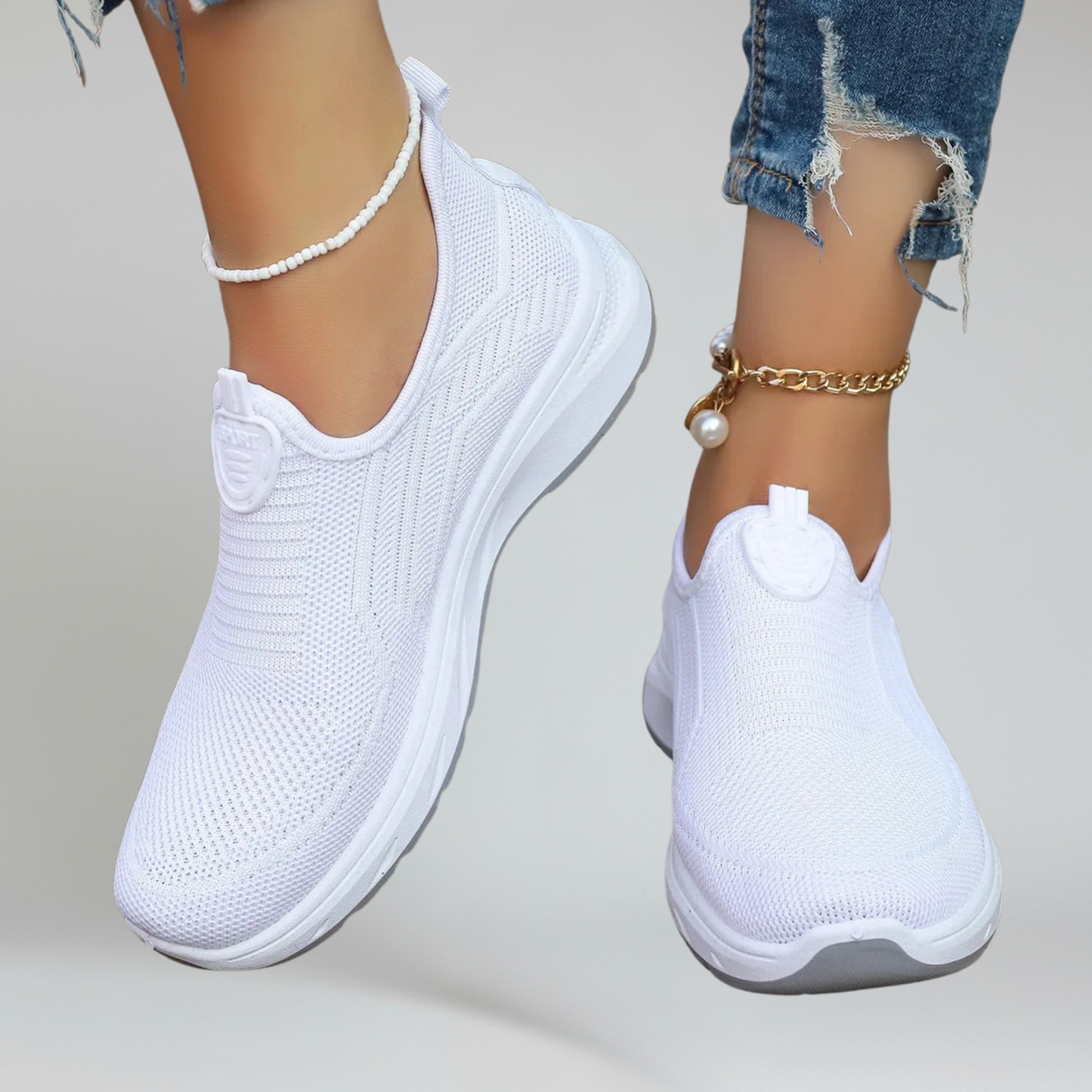 Womens Slip On Walking Sneakers Breathable Air Mesh by Sereniya