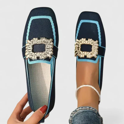 Womens Wide Fit Slip On Comfort Loafers by Sereniya