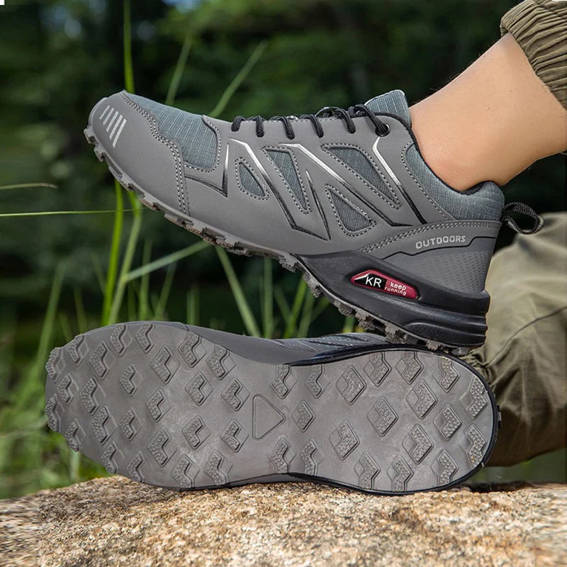 Mens Orthopedic Waterproof Hiking Boots Non Slip Outdoor Trekking by Sereniya