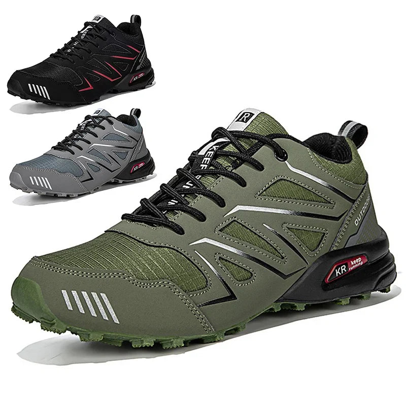 Mens Orthopedic Waterproof Hiking Boots Non Slip Outdoor Trekking by Sereniya