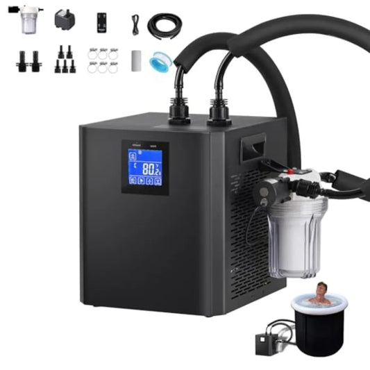Cold Plunge Chiller — 1/3 HP Water Chiller for Ice Bath Tubs with Pump, External Filter & Remote Control by Sereniya