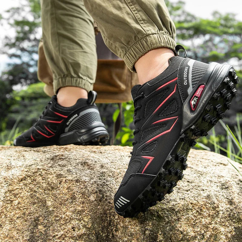Mens Orthopedic Waterproof Hiking Boots Non Slip Outdoor Trekking by Sereniya
