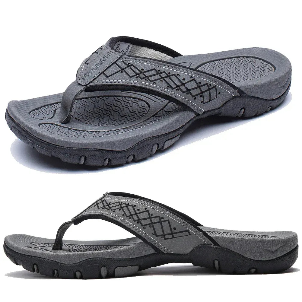Mens Orthopedic Athletic Flip Flops Arch Support Beach Sandals by Sereniya
