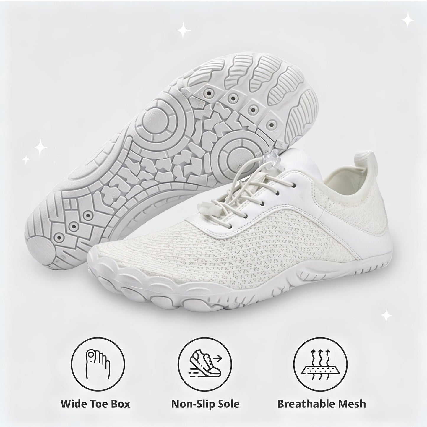Non Slip Barefoot Shoes Wide Toe Box Zero Drop Everyday Walking by Sereniya