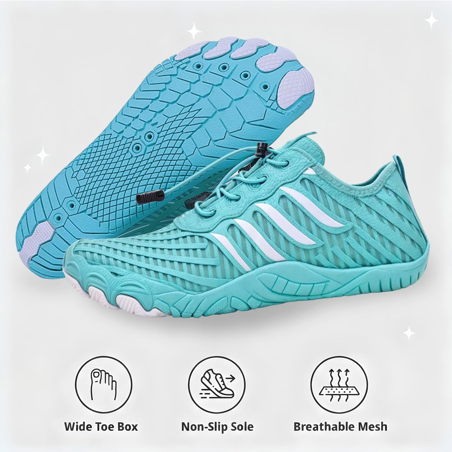 Non Slip Barefoot Shoes Wide Toe Box Zero Drop Everyday Walking by Sereniya