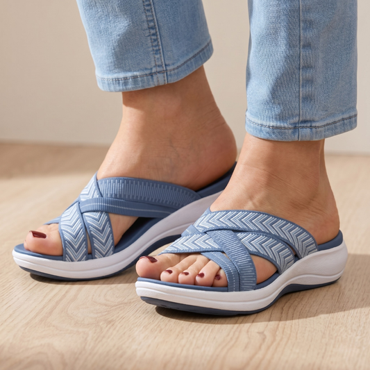 Sereniya Wide Fit Womens Cushioned Comfort Sandals
