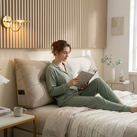 Sereniya Wedge Pillow for Back Support and Elevated Sleep Comfort