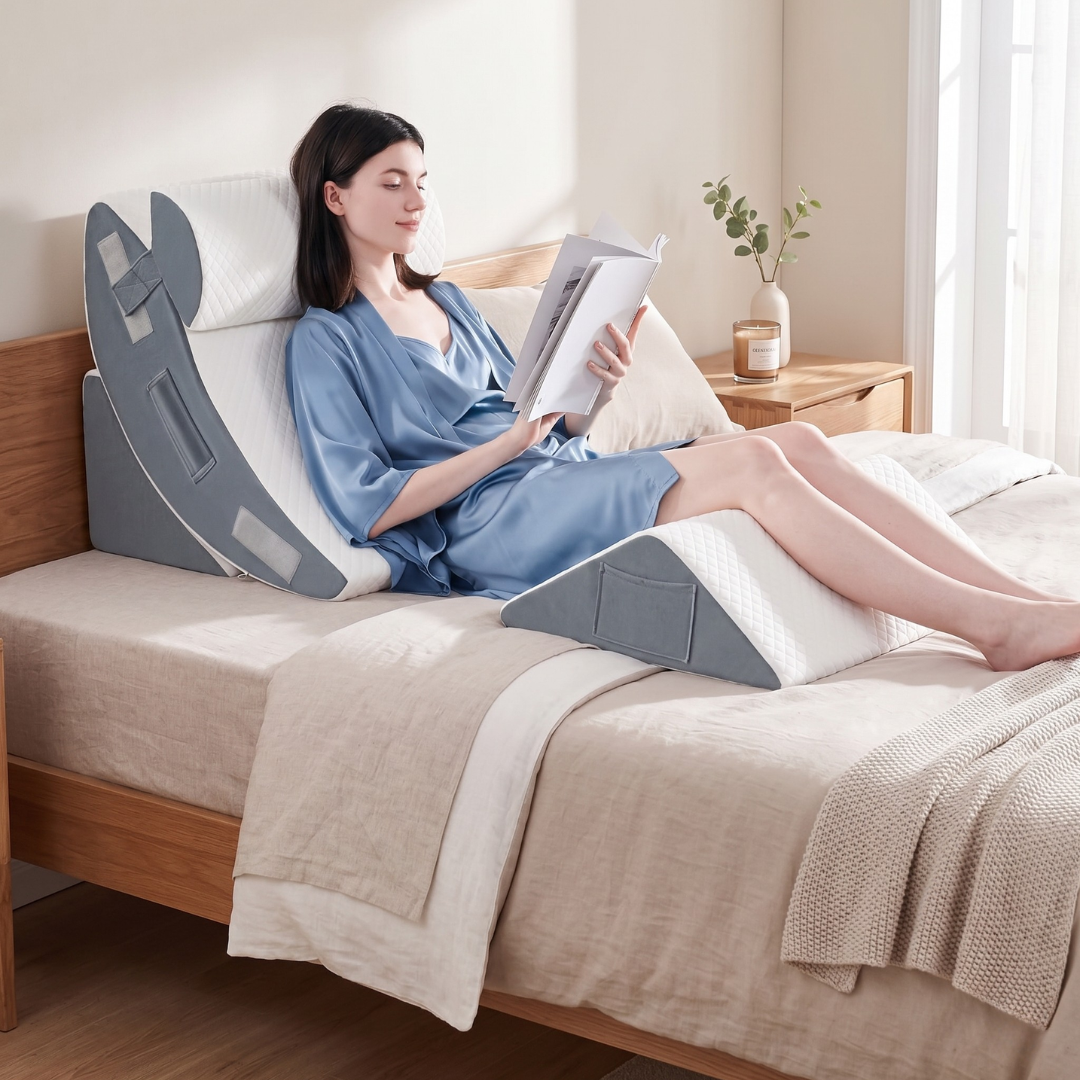 Sereniya Wedge Pillow Set for Elevated Sleep Comfort