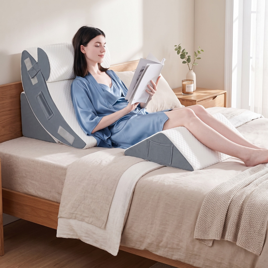 Sereniya Wedge Pillow Set for Elevated Sleep Comfort