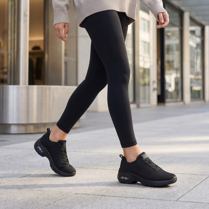 Sereniya Women’s Wide Toe Box Comfort Sneakers – Black