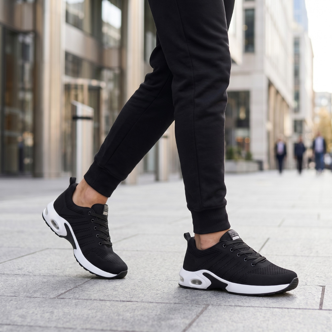 Sereniya Men’s Performance Comfort Sneakers – Black