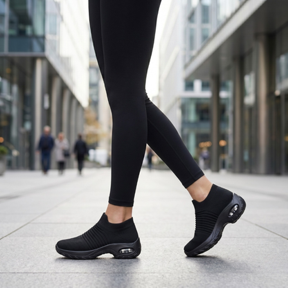 Sereniya Women’s No-Tie Comfort Sneakers – Black