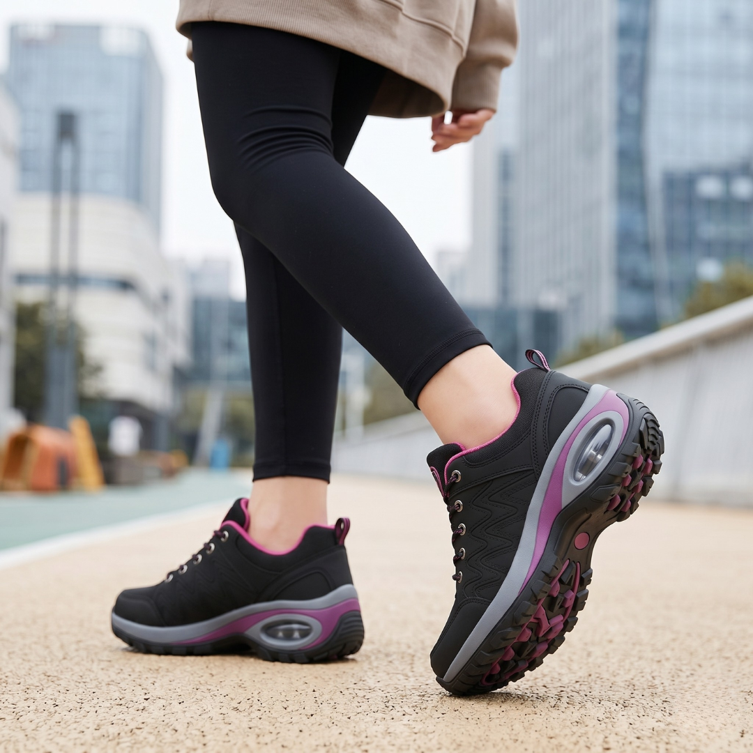 Sereniya Women’s Trail Comfort Sneakers – Black Pink