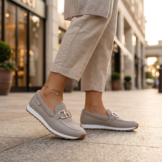 Womens Wide Fit Cushioned Loafers by Sereniya