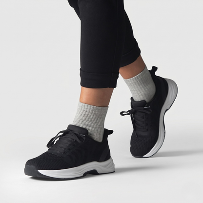 Hands Free Slip On Comfort Shoes in Black and White by Sereniya