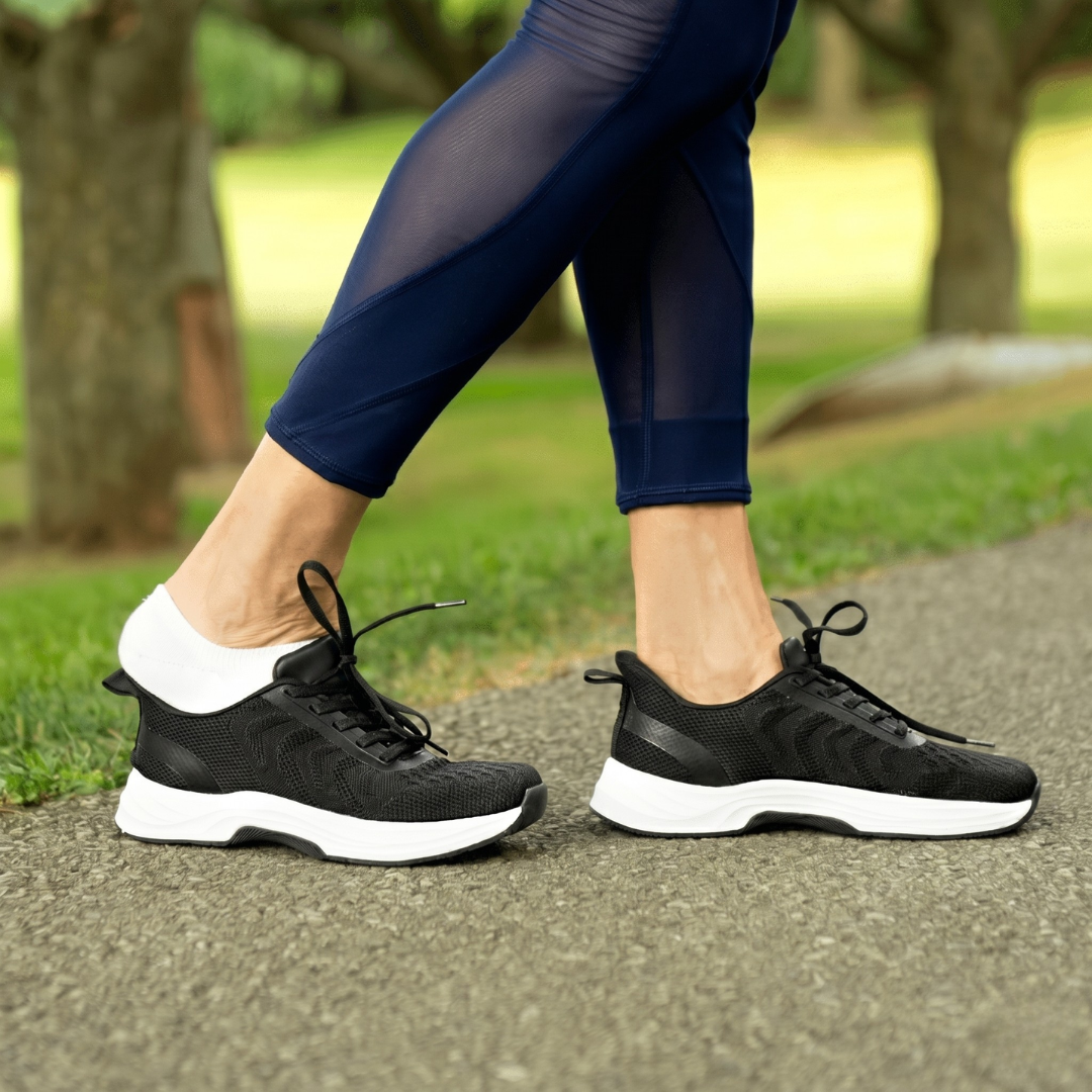 Hands Free Slip On Comfort Shoes in Black and White by Sereniya